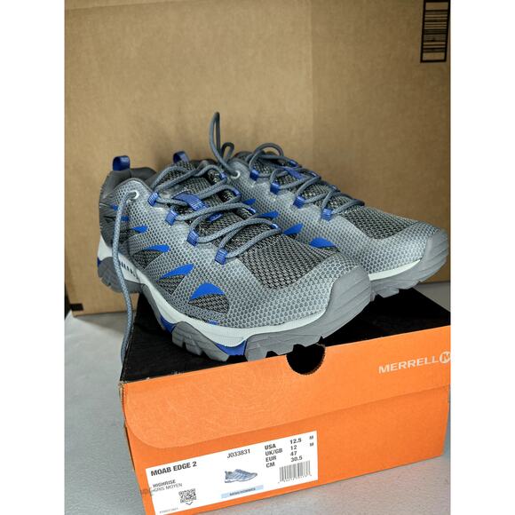 Merrell  Moab edge 2 Men's 12.5 Highrise Gris moyen - Picture 1 of 6